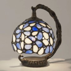 ステンドグラス テーブルランプ ハナハナ ブルー商品イメージ02