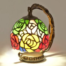 ステンドグラス テーブルランプ  バラ クレアミックス商品イメージ02