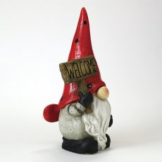 ガーデンノーム ウェルカムボードを持ったノーム レッドハット商品イメージ04