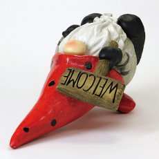 ガーデンノーム ウェルカムボードを持ったノーム レッドハット商品イメージ07