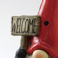 ガーデンノーム ウェルカムボードを持ったノーム レッドハット商品イメージ08