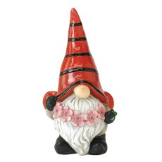 ガーデンノーム ソーラーライトフラワーガーランドとノーム レッドハット Sサイズ商品イメージ01