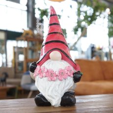 ガーデンノーム ソーラーライトフラワーガーランドとノーム レッドハット Sサイズ商品イメージ02