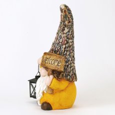 ラグドガーデン ウエルカムボードとランタンを持ったノームL商品イメージ03