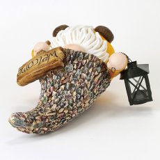 ラグドガーデン ウエルカムボードとランタンを持ったノームL商品イメージ06