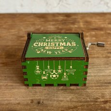 木製オルゴール 手巻き グリーン商品イメージ01