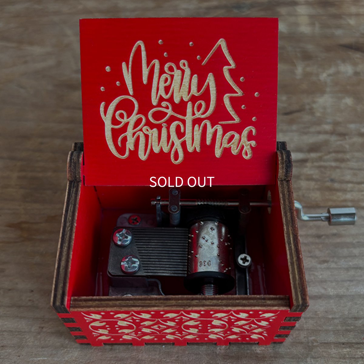 木製オルゴール 手巻き レット商品イメージ02