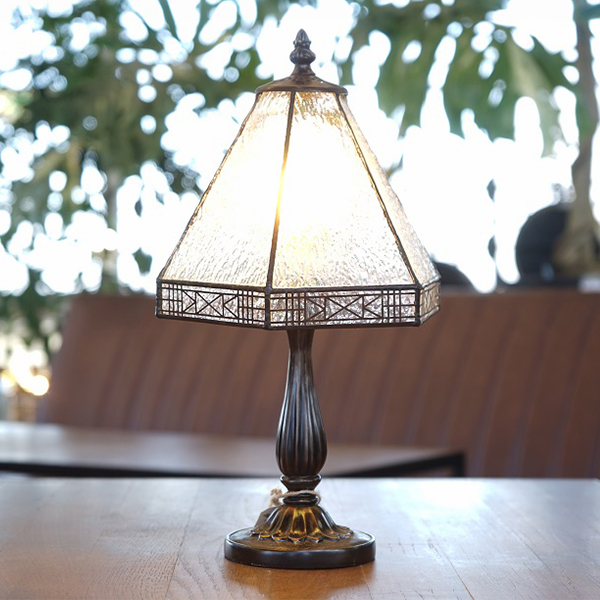 ステンドグラス テーブルランプ マロン
