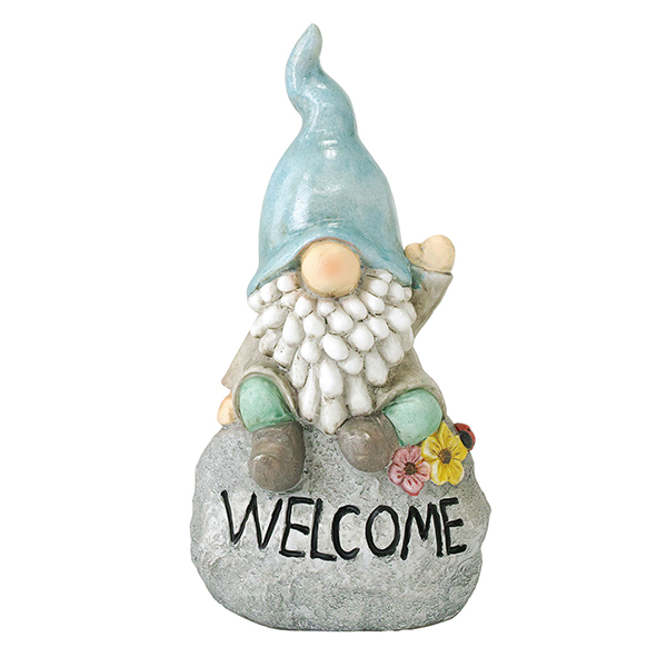 ガーデンノーム 手を振るノーム ウエルカム テントウムシハット Sサイズ